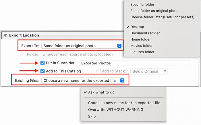 eksport izobrazheniy iz lightroom v nuzhnom formate i razmere