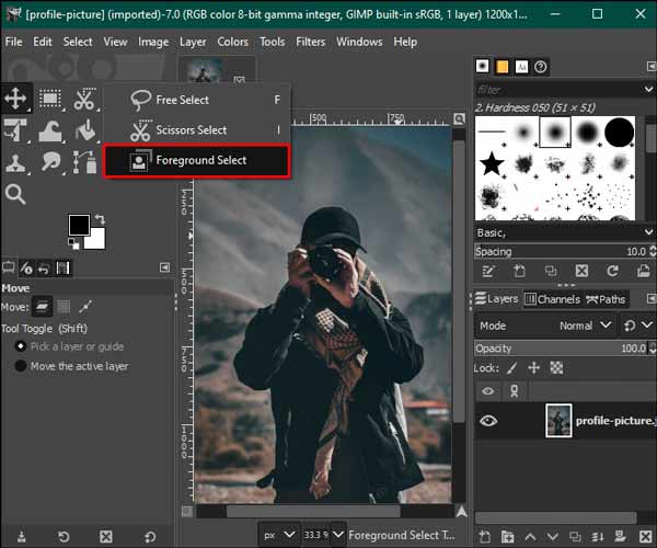udalenie defektov i retush v gimp